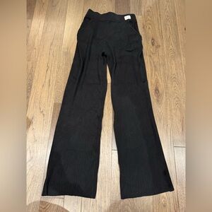 NAMA wide leg Black Ribbed Sweater Pants